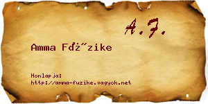 Amma Füzike névjegykártya
